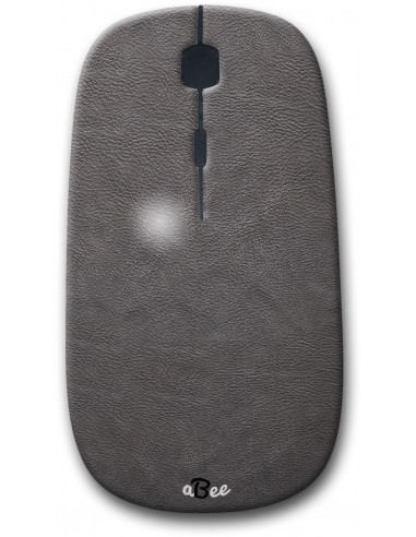 Leather(Grey Color) - Designer Bluetooth Wireless Mouse