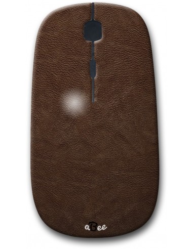 Leather(Brown Color) - Designer Bluetooth Wireless Mouse