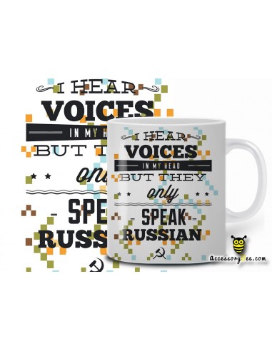 I hear russian voices- Designer Coffee Mug