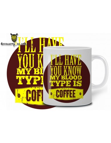 blodd type is  coffee designer mug